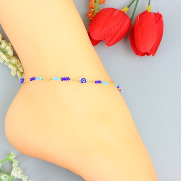 "Handmade Anklet – A Stylish Choice for Women, Thoughtful Gift Idea,  EVCH1898 - Picture 4 of 9